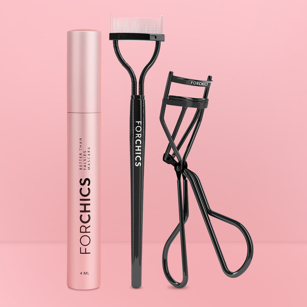 Mascara, Eyelash Curler And Comb Set